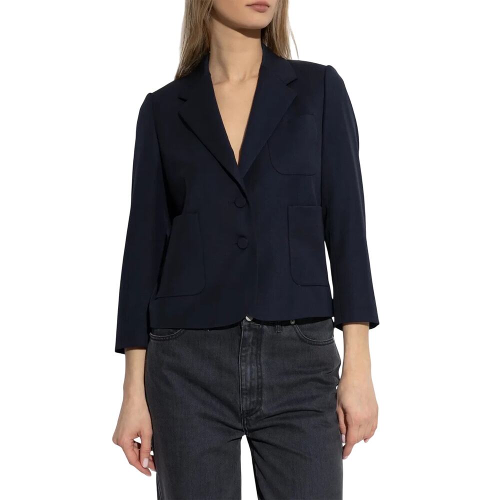 Dries Van Noten Tailored Navy Wool Blazer Size EU 34